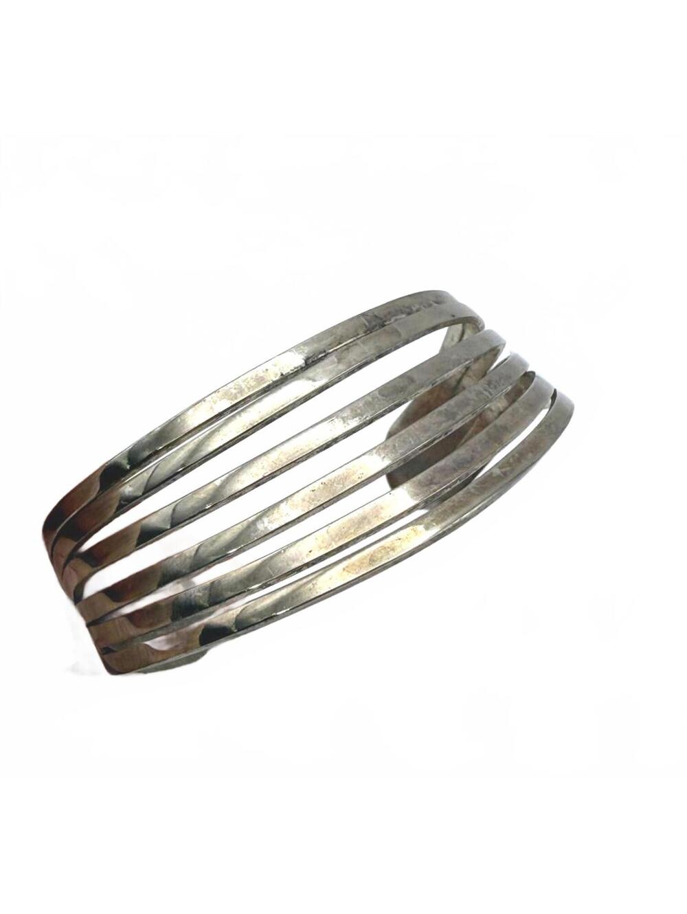 Vintage Multi-Band Sterling Silver Cuff Bracelet